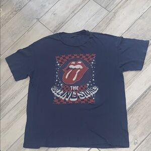 Blue and Red Short Sleeve Tees with Graphic Designs